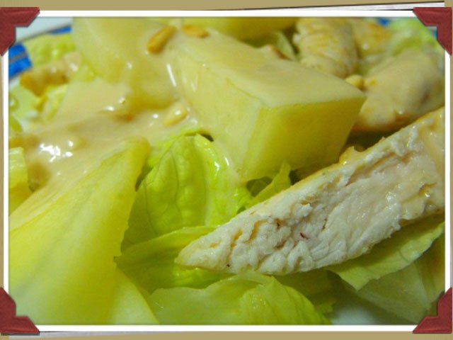 Ensalada de pollo con melón