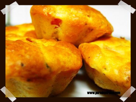 Muffins de queso Provolone con tomate