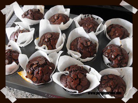 Muffins de chocolate